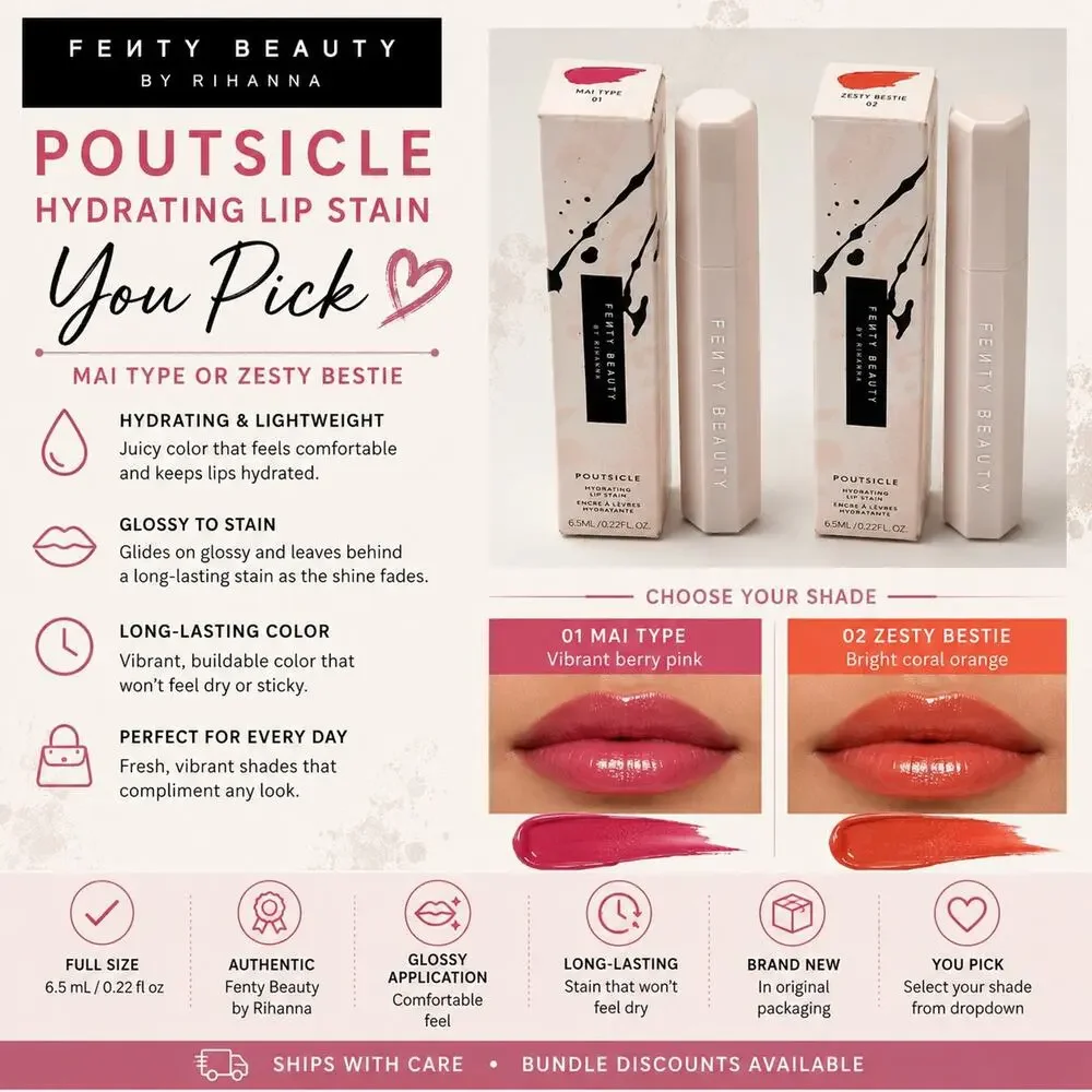 Fenty Beauty Poutsicle Hydrating Lip Stain ( mai type)